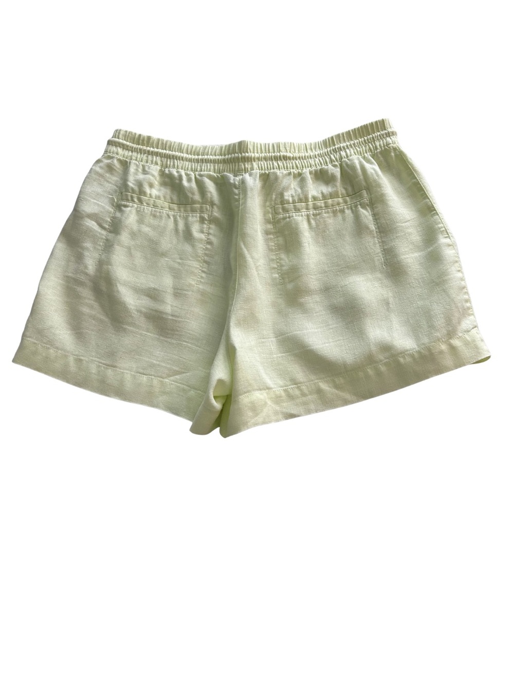 Athleta Linen Women’s Resort Shorts in Color Limon - Picture 2 of 5